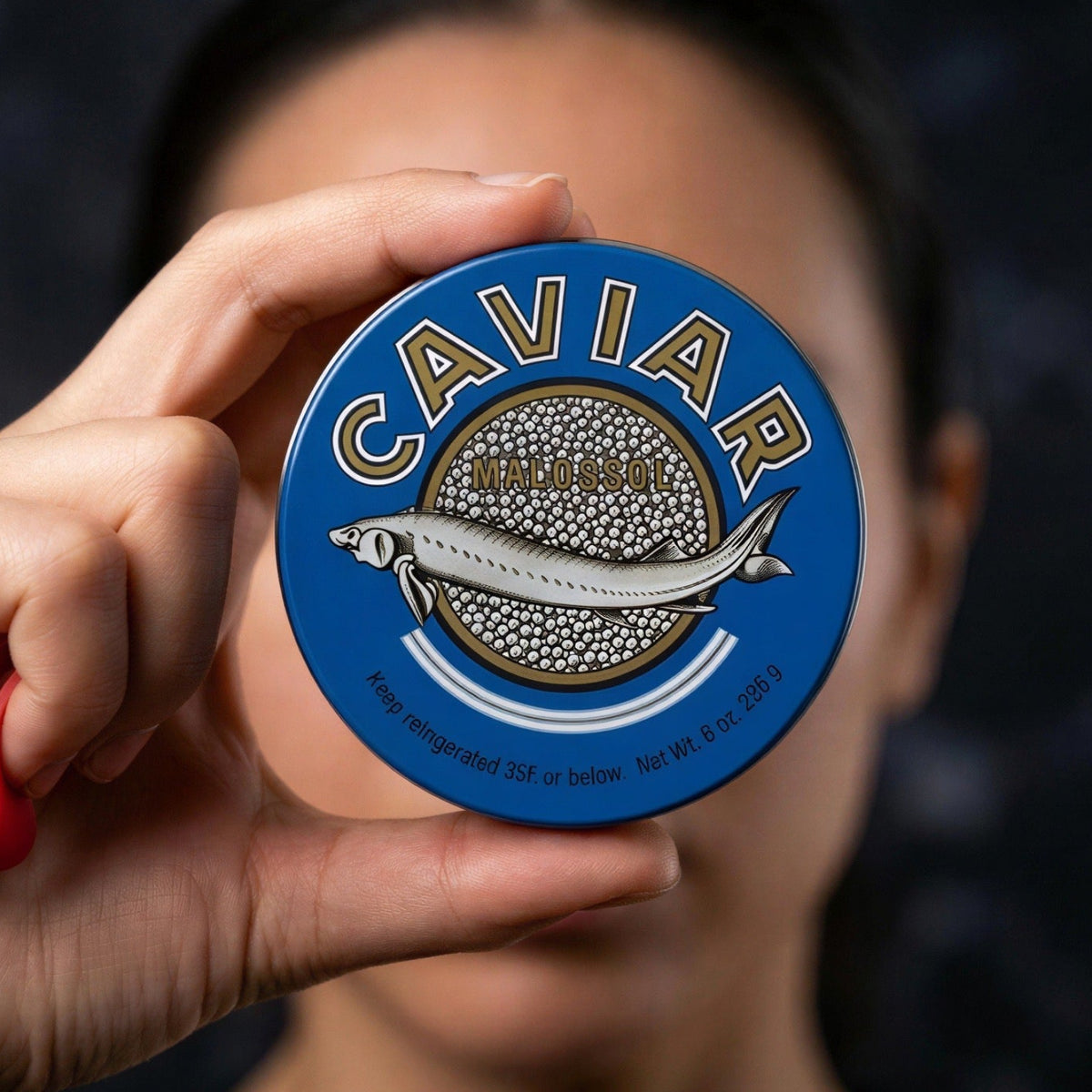 EMPTY CAVIAR TIN - 8 oz./250g - 12 PACK